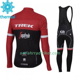 Radbekleidung Radtrikot Langarm + Lang Trägerhose 2017 Trek-Segafredo Winter Thermal Fleece N001